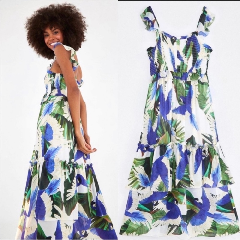 Farm Rio Blue Wind Maxi Dress